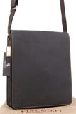 VISCONTI -  Messenger Shoulder Bag - Genuine Leather - Tablet / iPad / Kindle - Large Organsier Office Work Shoulder Bag - 18410 - JASPER - Oil Brown