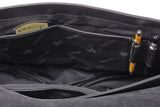 VISCONTI - Laptop Messenger Shoulder Bag - 15 Inch Laptop Bag - Hunter Leather - Office Work Organiser Bag - Multiple Pockets - 18516 - TEXAS (L) - Oil Black