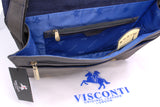 VISCONTI - Laptop Messenger Shoulder Bag - 13 to 14 Inch Laptop Bag - Hunter Leather - Office Work Organiser Bag - Multiple Pockets - 18548 - HARVARD - Oil Blue