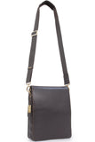 VISCONTI - Messenger Shoulder Bag - Genuine Leather - Tablet / iPad / Kindle - Office Work Shoulder Bag - 18563 - LEO - Mocha