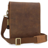 VISCONTI - Messenger Shoulder Bag - Genuine Leather - Tablet / iPad / Kindle - Office Work Shoulder Bag - 18563 - LEO - Oil Tan