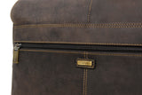 VISCONTI - Business Laptop Briefcase - Hunter Leather - 15 Inch Large Laptop Bag - Office Work Messenger Shoulder Bag - 18760 - AUSTIN - Oil Brown