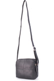 VISCONTI - Women's Small Leather Cross Body Bag / Organisor / Shoulder - with Long Adjustable Strap - HOLLY - 18939 - Black