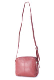VISCONTI - Women's Small Leather Cross Body Bag / Organisor / Shoulder - with Long Adjustable Strap - HOLLY - 18939 - Red