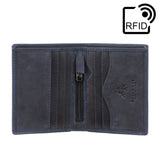 VISCONTI - Mens Wallet - Hunter Leather- Gift Boxed  - 705 - Arrow - Oil Blue-RFID