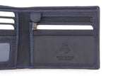 VISCONTI - Mens Wallet - Hunter Leather- Gift Boxed - 707 - Shield - Oil Blue - RFID
